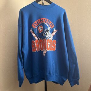 Vintage 1990s Denver Broncos Trench USA Made Crewneck Sweatshirt XXL NFL